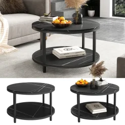 Couchtisch Ontario Marmor 80 x 80 cm Rund Vicco