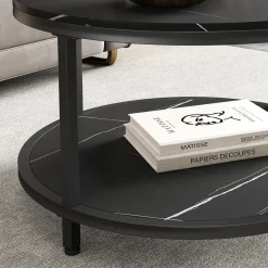 Couchtisch Ontario Marmor 80 x 80 cm Rund Vicco