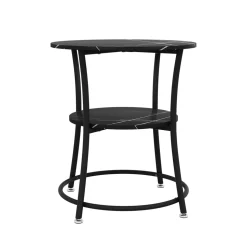 Couchtisch Quebec Marmor 50 x 50 cm mit Ablage Vicco