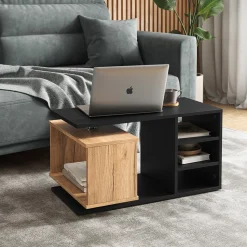 Couchtisch Rafi Schwarz 88 x 35 cm Vicco