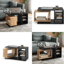 Couchtisch Rafi Schwarz 88 x 35 cm Vicco