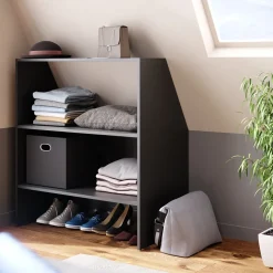 Dachschräge Regal Anthrazit 90 x 100 cm Vicco