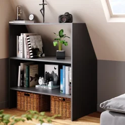 Dachschräge Regal Anthrazit 90 x 100 cm Vicco