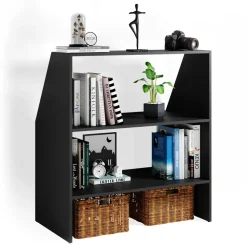 Dachschräge Regal Anthrazit 90 x 100 cm Vicco