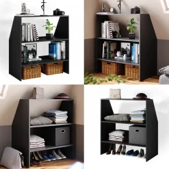 Dachschräge Regal Anthrazit 90 x 100 cm Vicco