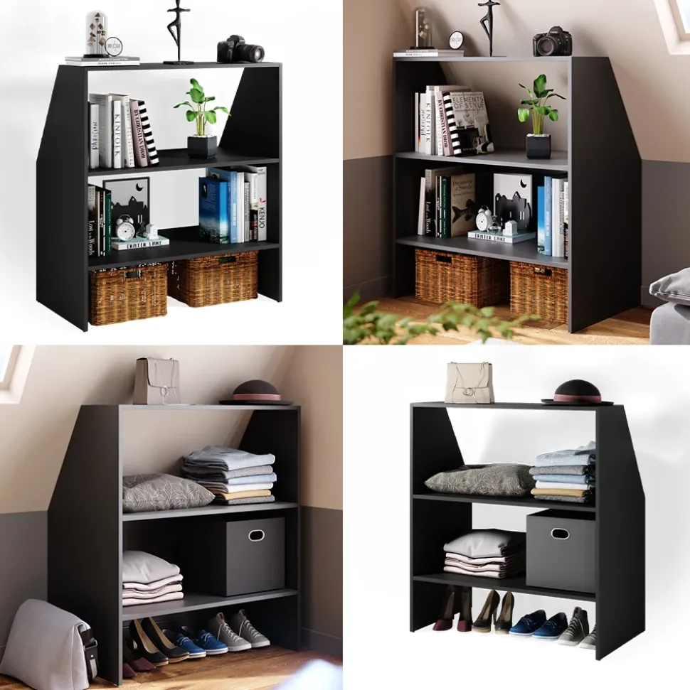 Dachschräge Regal Anthrazit 90 x 100 cm Vicco