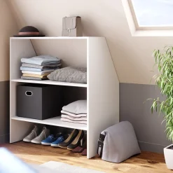 Dachschräge Regal Weiß 90 x 100 cm Vicco