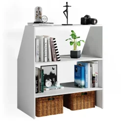 Dachschräge Regal Weiß 90 x 100 cm Vicco