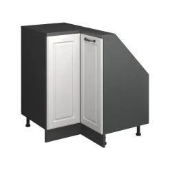 Dachschrägenschrank Eckschrank Rion Weiß Landhaus/Anthrazit 75.6 x 81.6 cm mit 1 Tür Vicco