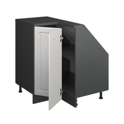 Dachschrägenschrank Eckschrank Rion Weiß Landhaus/Anthrazit 75.6 x 81.6 cm mit 1 Tür Vicco