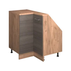 Dachschrägenschrank Eckschrank Rion Edelgrau/Goldkraft Eiche 75.6 x 81.6 cm mit 1 Tür Vicco