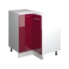 Dachschrägenschrank Eckschrank Rion Rot Hochglanz/Weiß 75.6 x 81.6 cm mit 1 Tür Vicco