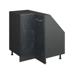 Dachschrägenschrank Eckschrank Rion Schwarz Beton/Anthrazit 75.6 x 81.6 cm mit 1 Tür Vicco
