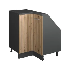 Dachschrägenschrank Eckschrank Rion Artisan Eiche/Anthrazit 75.6 x 81.6 cm mit 1 Tür Vicco