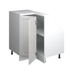 Dachschrägenschrank Eckschrank Rion Weiß Landhaus/Weiß 75.6 x 81.6 cm mit 1 Tür Vicco