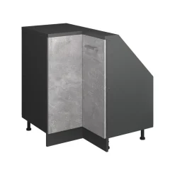 Dachschrägenschrank Eckschrank Rion Beton/Anthrazit 75.6 x 81.6 cm mit 1 Tür Vicco