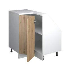 Dachschrägenschrank Eckschrank Rion Artisan Eiche/Weiß 75.6 x 81.6 cm mit 1 Tür Vicco