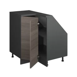 Dachschrägenschrank Eckschrank Rion Edelgrau/Anthrazit 75.6 x 81.6 cm mit 1 Tür Vicco