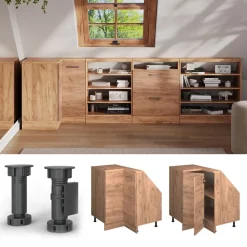 Dachschrägenschrank Eckschrank Rion Goldkraft Eiche 75.6 x 81.6 cm mit 1 Tür Vicco