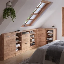 Dachschrägenschrank Eckschrank Rion Goldkraft Eiche 75.6 x 81.6 cm mit 1 Tür Vicco