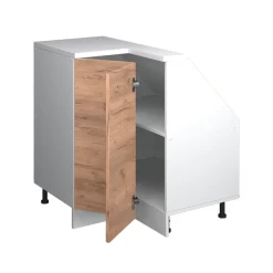 Dachschrägenschrank Eckschrank Rion Goldkraft Eiche/Weiß 75.6 x 81.6 cm mit 1 Tür Vicco