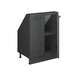 Dachschrägenschrank Rion Anthrazit Landhaus/Anthrazit mit 2 Türen Vicco