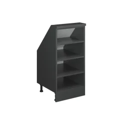 Dachschrägenschrank Rion Anthrazit 40 x 81.6 cm mit 4 Fächern Vicco