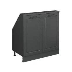 Dachschrägenschrank Rion Anthrazit Landhaus/Anthrazit mit 2 Türen Vicco