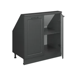 Dachschrägenschrank Rion Anthrazit Landhaus/Anthrazit mit 2 Türen Vicco