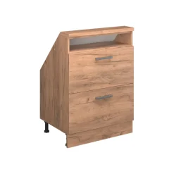 Dachschrägenschrank Rion Goldkraft Eiche mit 2 Schubladen Vicco