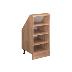 Dachschrägenschrank Rion Goldkraft Eiche 40 x 81.6 cm mit 4 Fächern Vicco