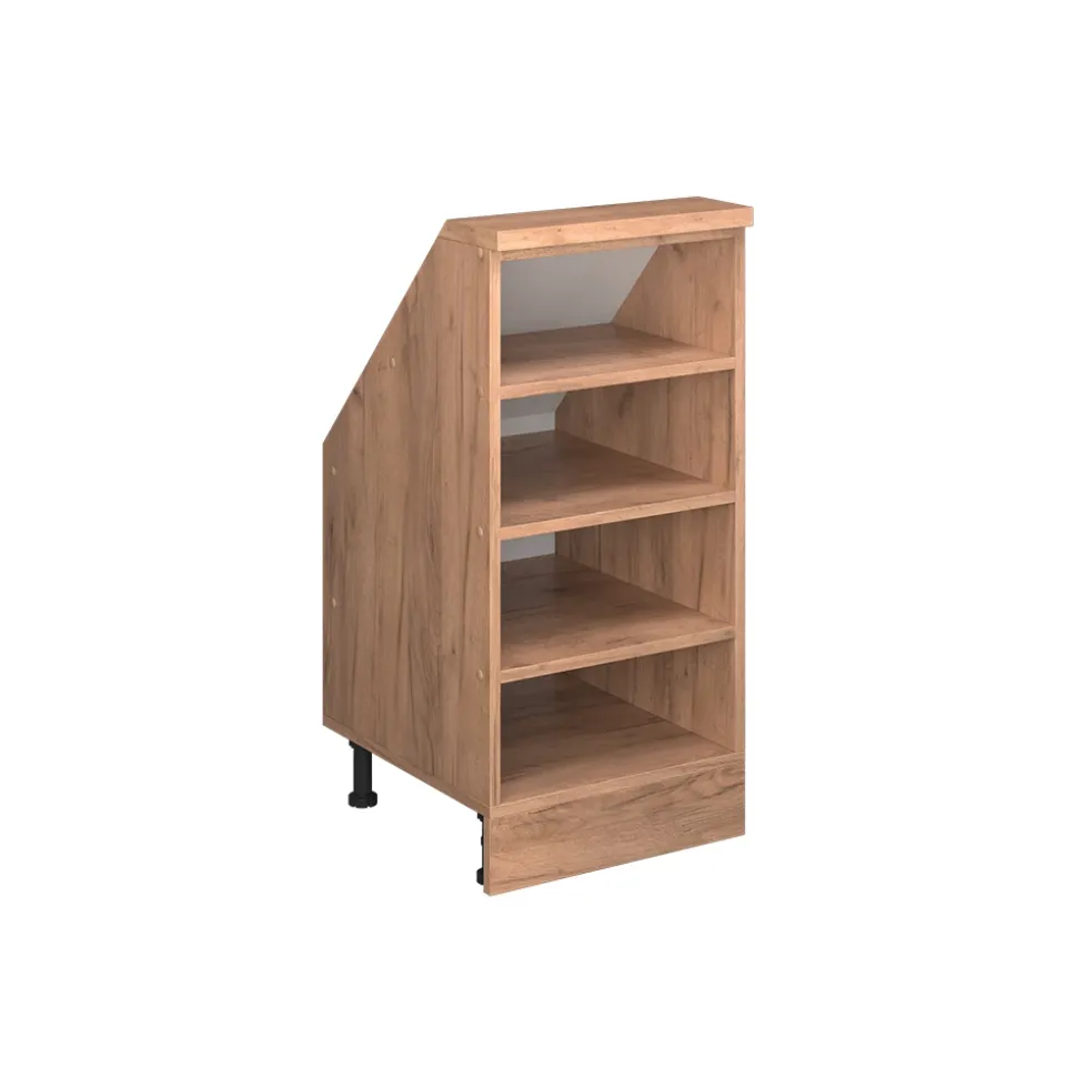 Dachschrägenschrank Rion Goldkraft Eiche 40 x 81.6 cm mit 4 Fächern Vicco