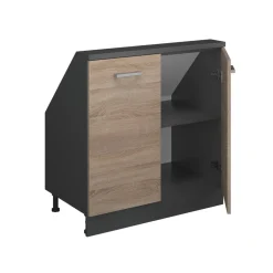 Dachschrägenschrank Rion Sonoma/Anthrazit mit 2 Türen Vicco