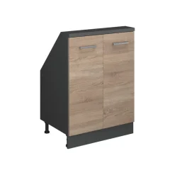 Dachschrägenschrank Rion Sonoma/Anthrazit mit 2 Türen Vicco