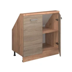 Dachschrägenschrank Rion Sonoma/Goldkraft Eiche mit 2 Türen Vicco