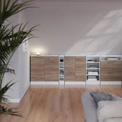 Dachschrägenschrank Rion Sonoma/Weiß mit 2 Türen Vicco