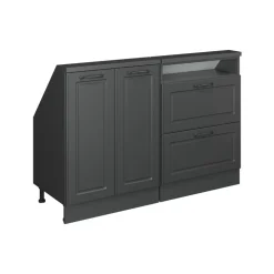 Dachschrägenschrank-Set Rion Anthrazit Landhaus/Anthrazit 120 x 81.6 cm 2er Set Vicco