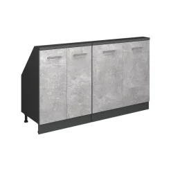 Dachschrägenschrank-Set Rion Beton/Anthrazit 2er Set Vicco