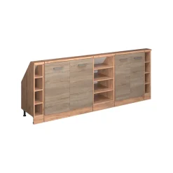 Dachschrägenschrank-Set Rion Sonoma/Goldkraft Eiche 5er Set Vicco