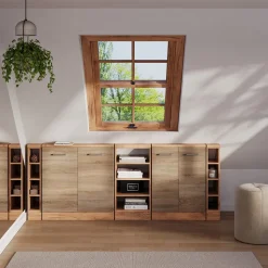 Dachschrägenschrank-Set Rion Sonoma/Goldkraft Eiche 5er Set Vicco