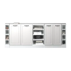Dachschrägenschrank-Set Rion Weiß Landhaus/Weiß 5er Set Vicco