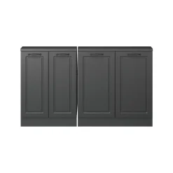 Dachschrägenschrank-Set Rion Anthrazit Landhaus/Anthrazit 2er Set Vicco
