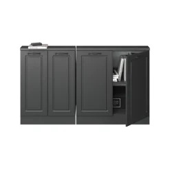 Dachschrägenschrank-Set Rion Anthrazit Landhaus/Anthrazit 2er Set Vicco