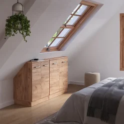 Dachschrägenschrank-Set Rion Goldkraft Eiche 2er Set Vicco