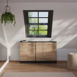 Dachschrägenschrank-Set Rion Sonoma/Anthrazit 2er Set Vicco