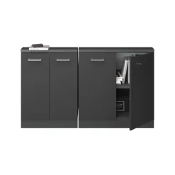 Dachschrägenschrank-Set Rion Anthrazit Hochglanz/Anthrazit 2er Set Vicco