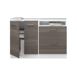 Dachschrägenschrank-Set Rion Edelgrau/Weiß 2er Set Vicco