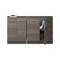 Dachschrägenschrank-Set Rion Edelgrau/Anthrazit 2er Set Vicco