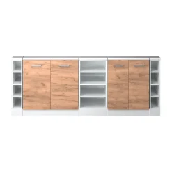 Dachschrägenschrank-Set Rion Goldkraft Eiche/Weiß 5er Set Vicco