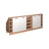 Dachschrägenschrank-Set Rion Weiß Landhaus/Goldkraft Eiche 5er Set Vicco